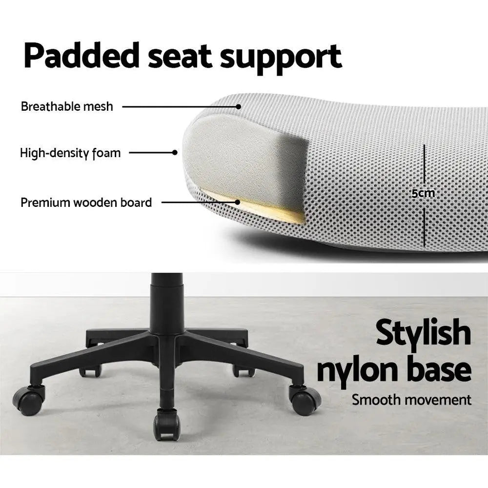 Artiss Office Chair Gaming Executive Computer Chairs Study Mesh Seat Tilt Grey Deals499