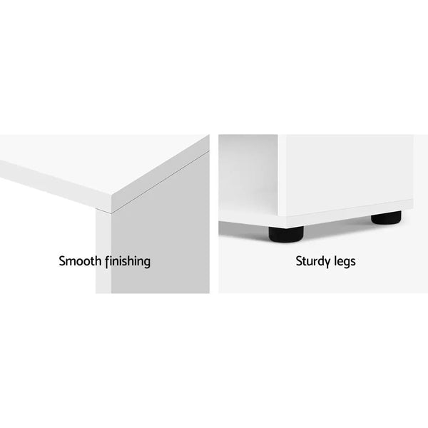 Artiss Office Computer Desk Corner Study Table Workstation Bookcase Storage Deals499