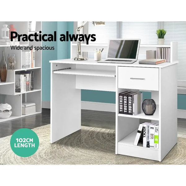 Artiss Office Computer Desk with Storage - White Deals499