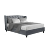 Artiss Pier Bed Frame Fabric - Grey Double Deals499