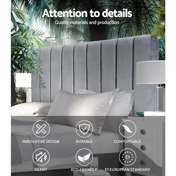 Artiss Queen Size Fabric Bed Headboard - Grey Deals499