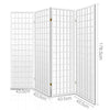 Artiss Room Divider Screen Wood Timber Dividers Fold Stand Wide White 4 Panel Deals499