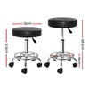 Artiss Round Salon Stool Black PU Swivel Barber Hair Dress Chair Hydraulic Lift Deals499