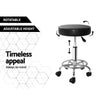 Artiss Round Salon Stool Black PU Swivel Barber Hair Dress Chair Hydraulic Lift Deals499