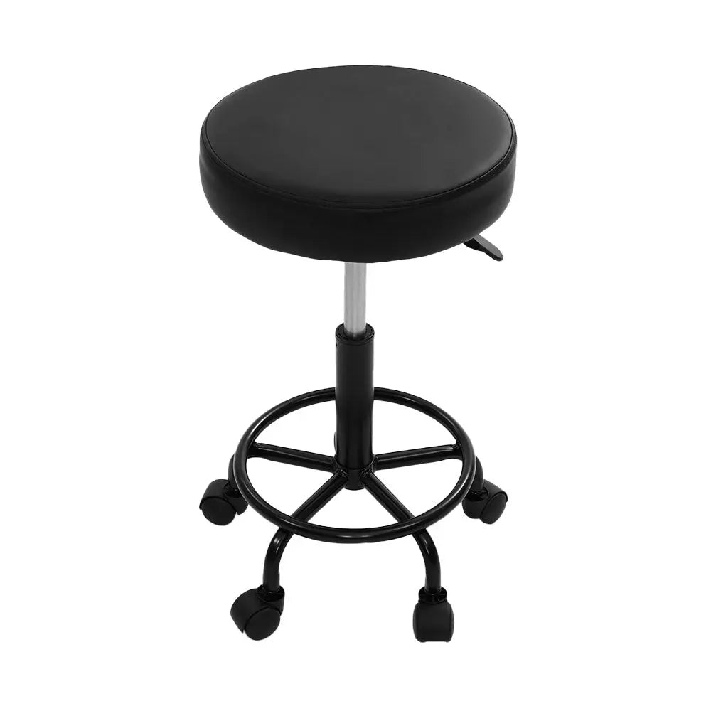 Artiss Round Salon Stool Stools Black Swivel Barber Hair Hydraulic Chairs Lift Deals499
