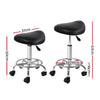 Artiss Saddle Salon Stool Black PU Swivel Barber Hair Dress Chair Hydraulic Lift Deals499
