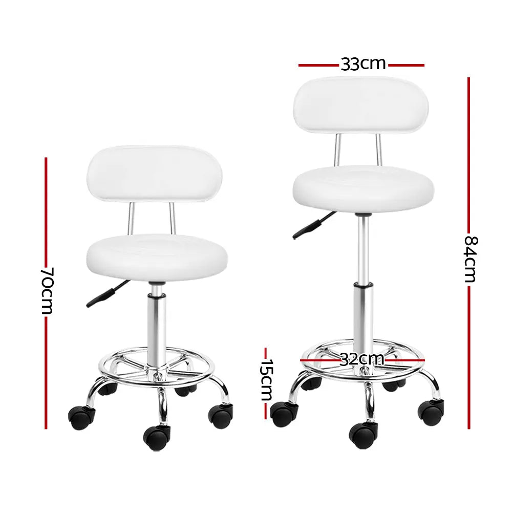 Artiss Salon Stool Swivel Barber Chair Backrest Hairdressing Hydraulic Height Deals499