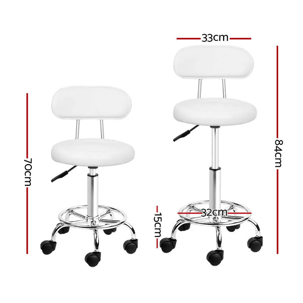 Artiss Salon Stool Swivel Barber Chair Backrest Hairdressing Hydraulic Height Deals499