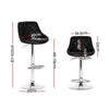 Artiss Set of 2 Bar Stools PU Leather Diamond Style - Black Deals499