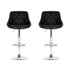 Artiss Set of 2 Bar Stools PU Leather Diamond Style - Black Deals499