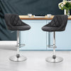 Artiss Set of 2 Bar Stools PU Leather Diamond Style - Black Deals499