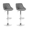 Artiss Set of 2 Bar Stools PU Leather Diamond Style - Grey Deals499
