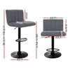 Artiss Set of 2 Bar Stools PU Leather Line Style - Grey Deals499