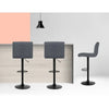 Artiss Set of 2 Bar Stools PU Leather Line Style - Grey Deals499