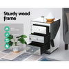 Artiss Set of 2 Bedside Tables Drawers Mirrored Side End Table Cabinet Nightstand Deals499