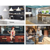 Artiss Set of 2 Elm Wood Backless Bar Stools 65cm - Black and Light Natural Deals499