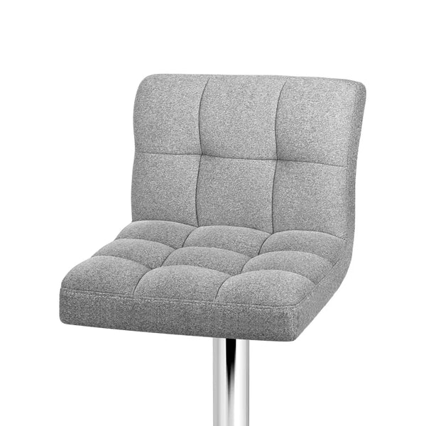 Artiss Set of 2 Fabric Swivel Bar Stools - Grey Deals499