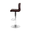 Artiss Set of 2 Gas Lift Bar Stools PU Leather - Chocolate Brown Deals499