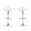 Artiss Set of 2 Gas Lift Bar Stools PU Leather - White and Chrome Deals499