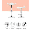 Artiss Set of 2 Gas Lift Bar Stools PU Leather - White and Chrome Deals499