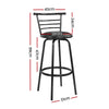 Artiss Set of 2 PU Leather Bar Stools - Black and Steel Deals499