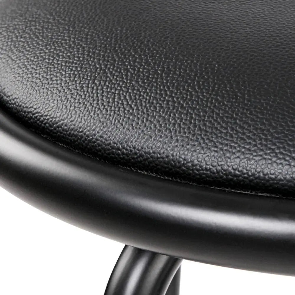Artiss Set of 2 PU Leather Bar Stools - Black and Steel Deals499