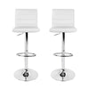 Artiss Set of 2 PU Leather Bar Stools Padded Line Style - White Deals499