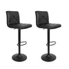 Artiss Set of 2 PU Leather Gas Lift Bar Stools - Black Deals499