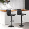 Artiss Set of 2 PU Leather Gas Lift Bar Stools - Black Deals499