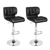 Artiss Set of 2 PU Leather Gas Lift Bar Stools - Black and Chrome Deals499
