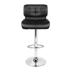 Artiss Set of 2 PU Leather Gas Lift Bar Stools - Black and Chrome Deals499