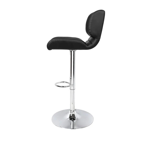 Artiss Set of 2 PU Leather Gas Lift Bar Stools - Black and Chrome Deals499