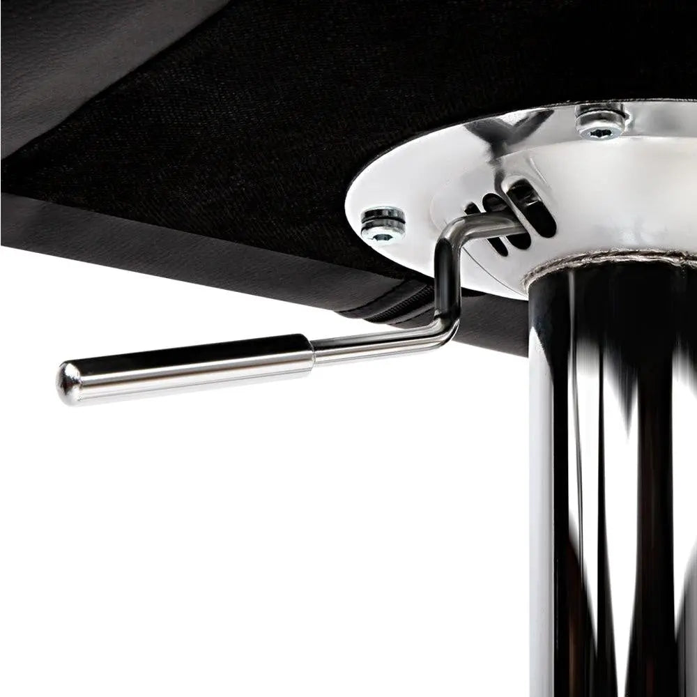 Artiss Set of 2 PU Leather Gas Lift Bar Stools - Black and Chrome Deals499