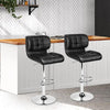 Artiss Set of 2 PU Leather Gas Lift Bar Stools - Black and Chrome Deals499