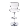 Artiss Set of 2 PU Leather Patterned Bar Stools - White and Chrome Deals499