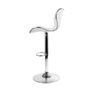 Artiss Set of 2 PU Leather Patterned Bar Stools - White and Chrome Deals499