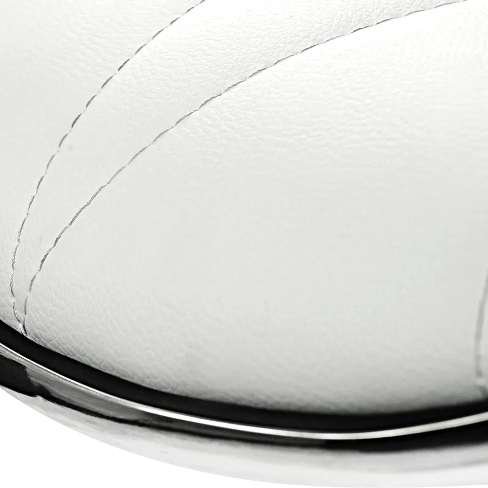Artiss Set of 2 PU Leather Patterned Bar Stools - White and Chrome Deals499