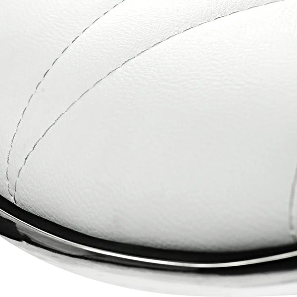 Artiss Set of 2 PU Leather Patterned Bar Stools - White and Chrome Deals499
