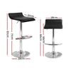Artiss Set of 2 PU Leather Wave Style Bar Stools - Black Deals499