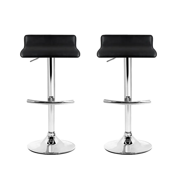 Artiss Set of 2 PU Leather Wave Style Bar Stools - Black Deals499