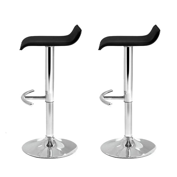 Artiss Set of 2 PU Leather Wave Style Bar Stools - Black Deals499