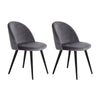 Artiss Set of 2 Velvet Modern Dining Chair - Dark Grey Deals499