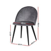 Artiss Set of 2 Velvet Modern Dining Chair - Dark Grey Deals499