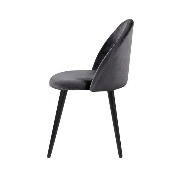 Artiss Set of 2 Velvet Modern Dining Chair - Dark Grey Deals499