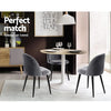 Artiss Set of 2 Velvet Modern Dining Chair - Dark Grey Deals499
