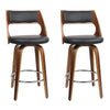 Artiss Set of 2 Wooden Bar Stools - Black Deals499