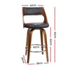 Artiss Set of 2 Wooden Bar Stools - Black Deals499