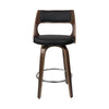 Artiss Set of 2 Wooden Bar Stools PU Leather - Black and Wood Deals499