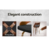 Artiss Set of 2 Wooden Bar Stools PU Leather - Black and Wood Deals499