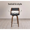 Artiss Set of 2 Wooden Bar Stools PU Leather - Black and Wood Deals499